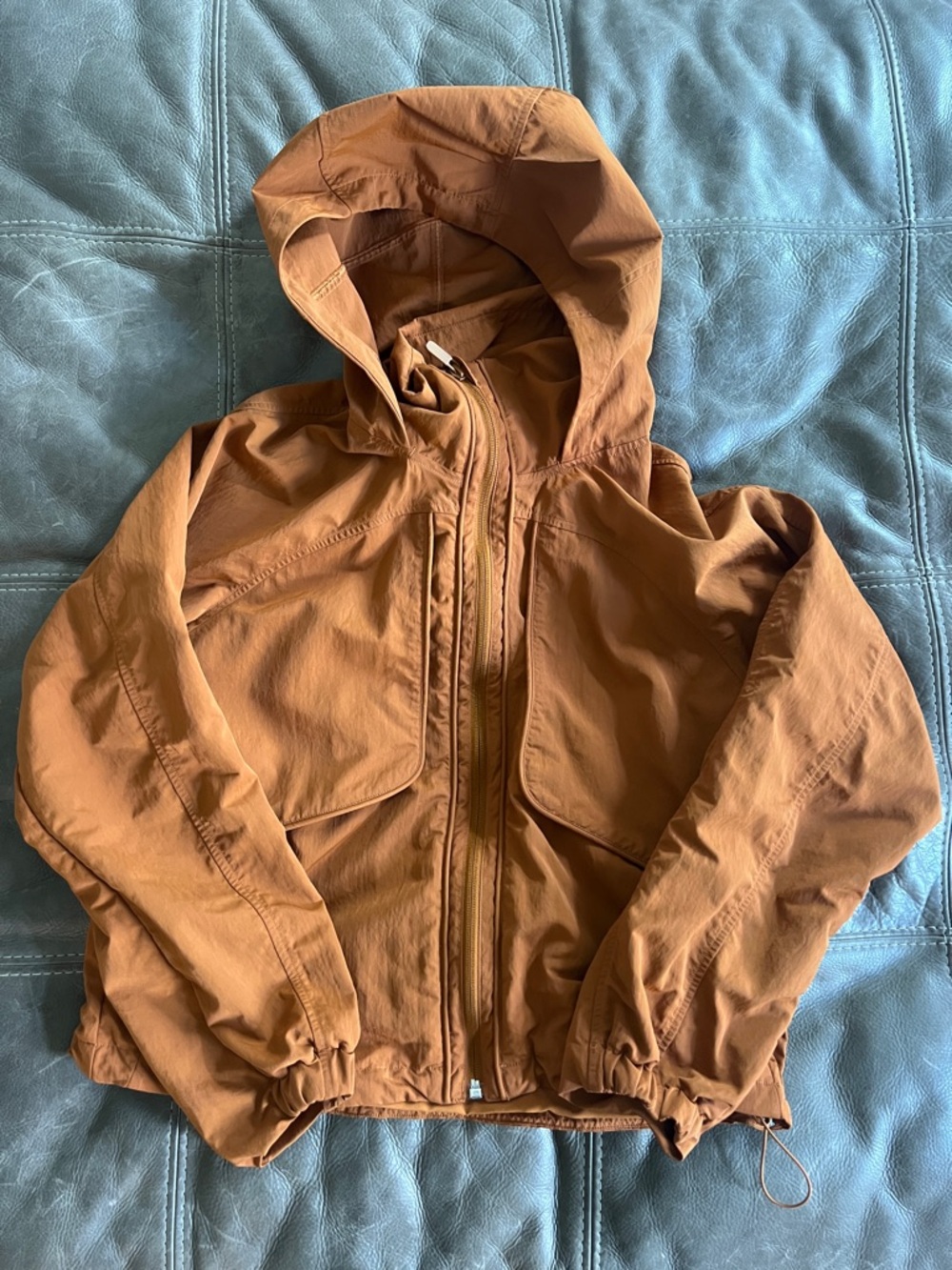 lululemon athletica Chestnut Brown Jacket with Embossed Logo